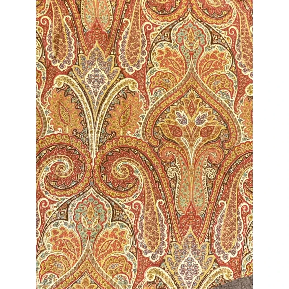 Waverly Home Classics Paisley Cotton Window Valance Terracotta Gold 48x23